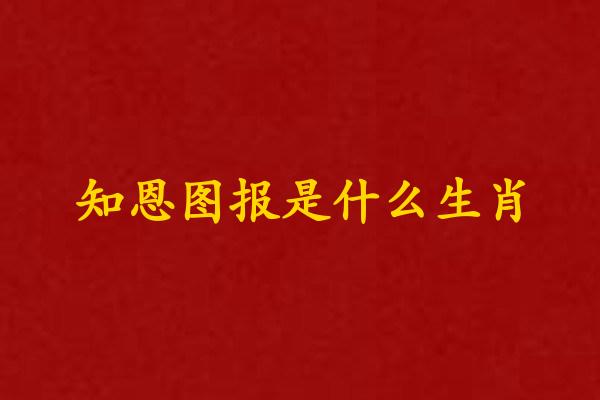 知恩圖報是什麽生肖