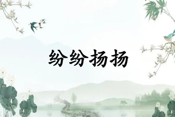 纷纷扬扬