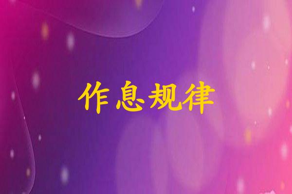 作息规律