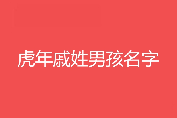 慼姓男孩名字