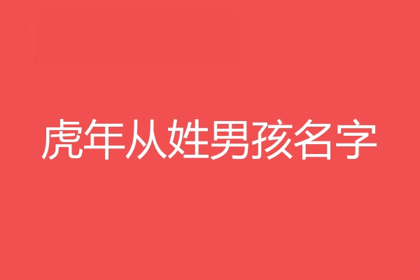 從姓男孩名字