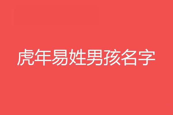 易姓男孩名字