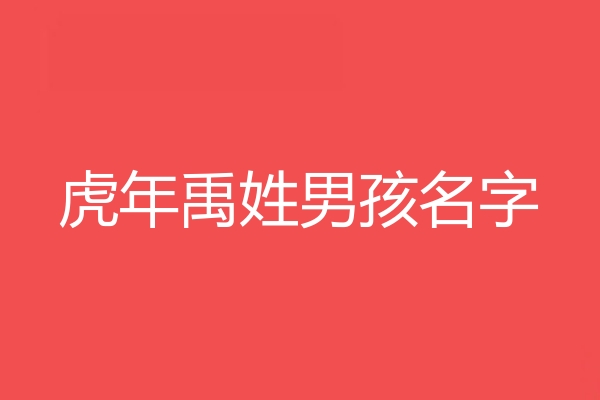 禹姓男孩名字