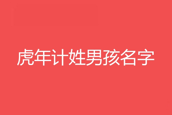 計姓男孩名字