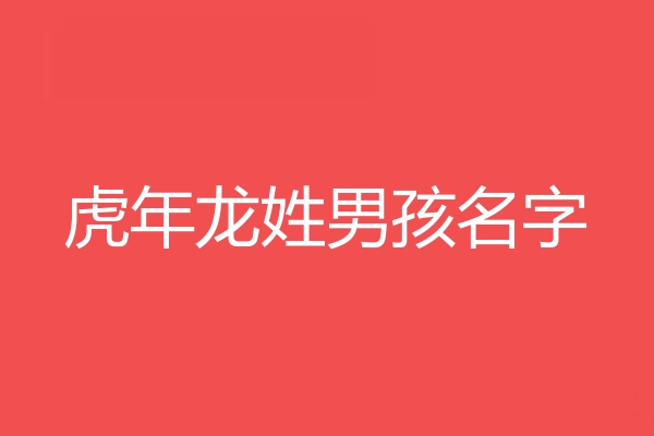 龍姓男孩名字