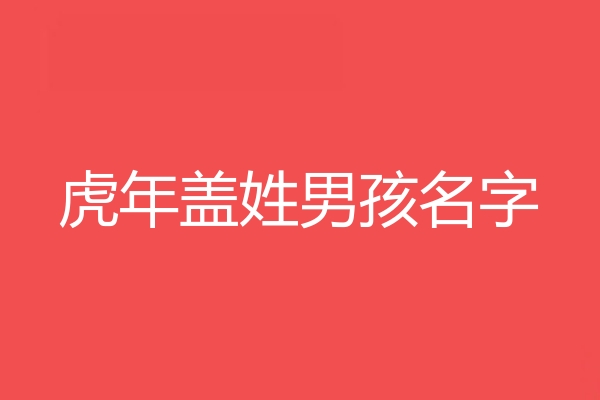 蓋姓男孩名字