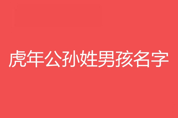 公孫姓男孩名字