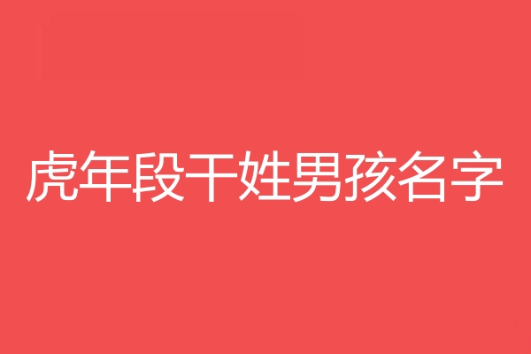 段乾姓男孩名字