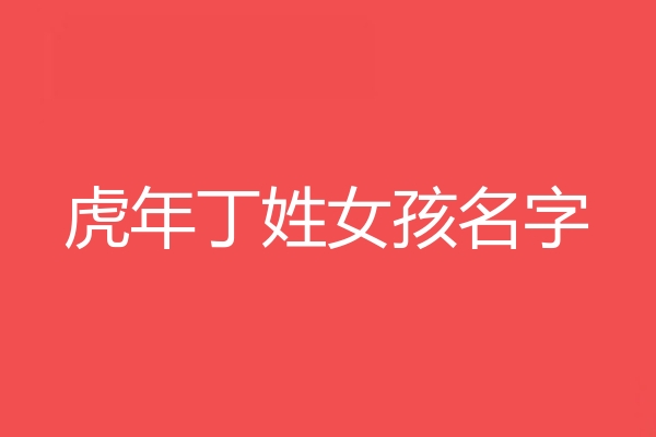 丁姓女孩名字